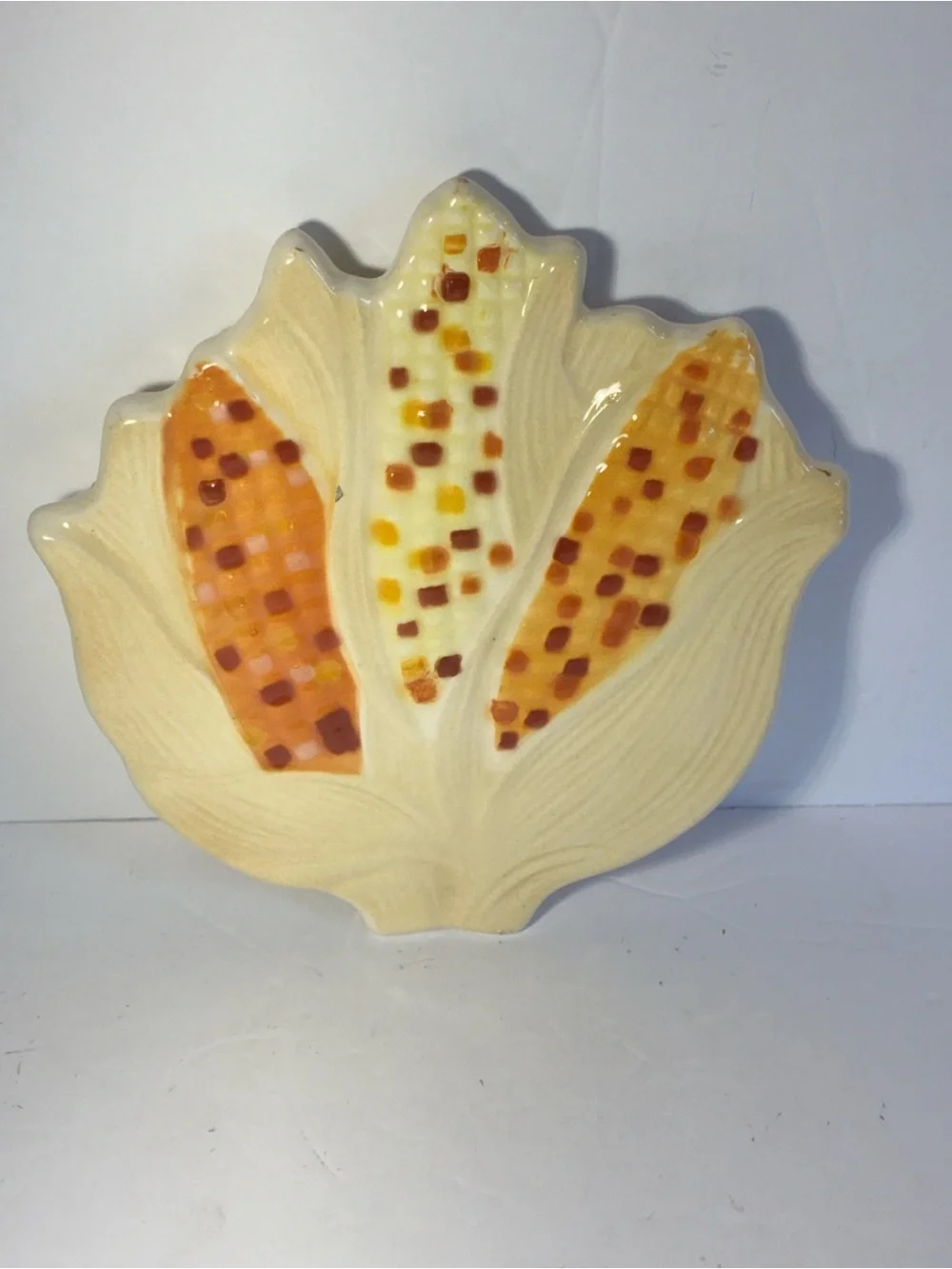 Vintage Avon 1984 Shades of Autumn Corn Tile Trivet Wall Hanging Fall Decor